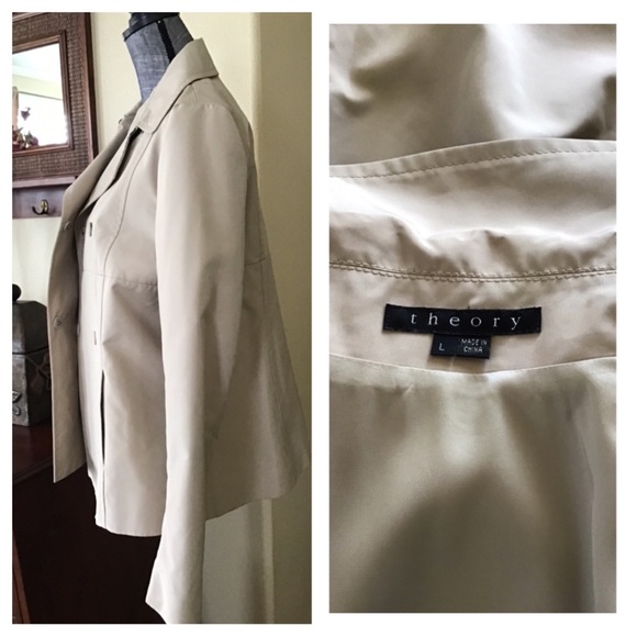 🆕Theory Irene Control Light Khaki Jacket.  NWOT. - Picture 4 of 7